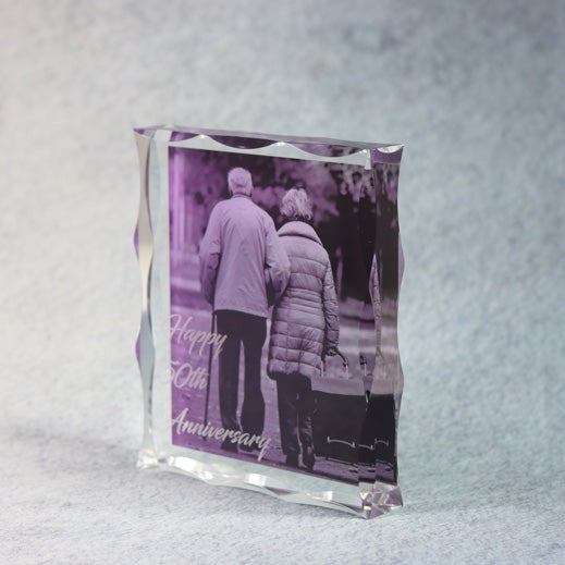 Acrylic Block with Scallop Edge