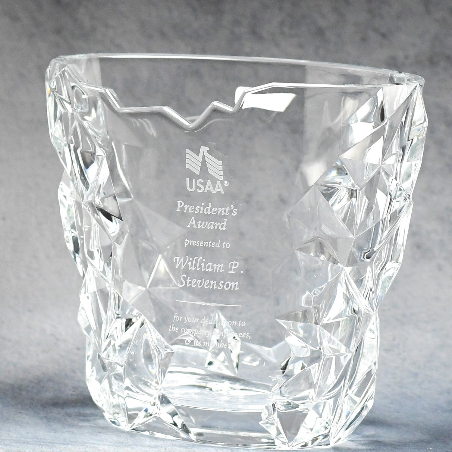 CrystaI Iceberg Vase