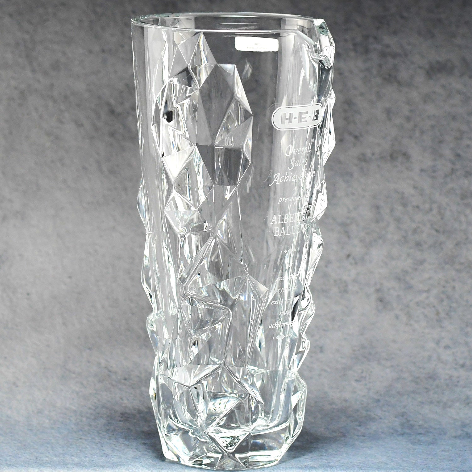 Crystal Iceberg Sculpted Vase