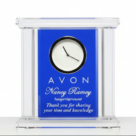 Blue/Clear Crystal Clock
