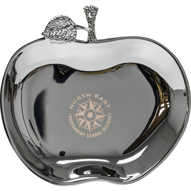 Apple-Shaped Silver Tray