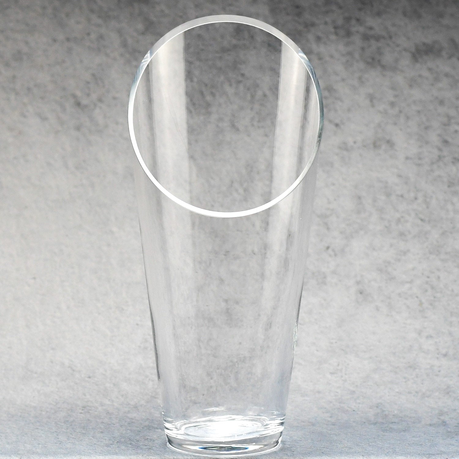Slant Top Glass Vase