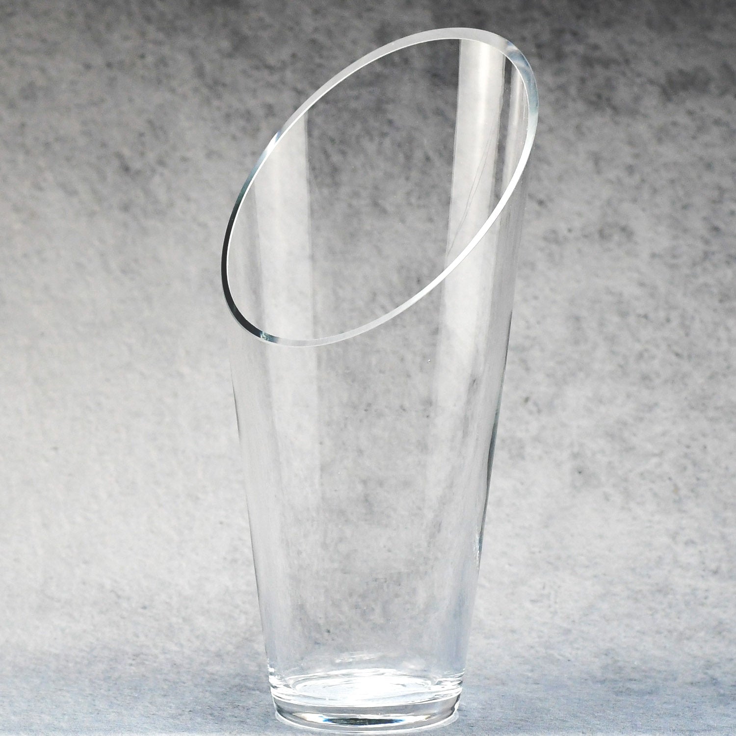 Slant Top Glass Vase