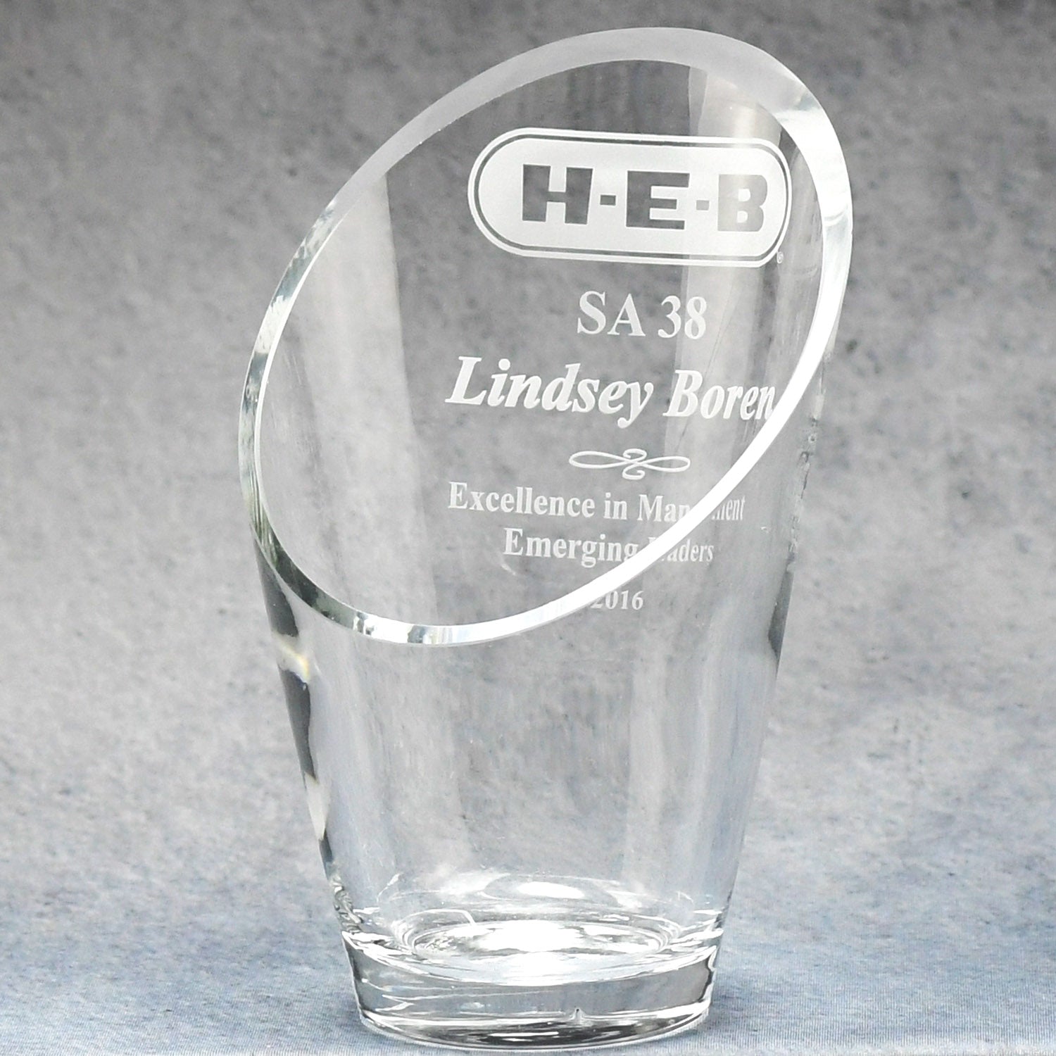 Slant Top Glass Vase