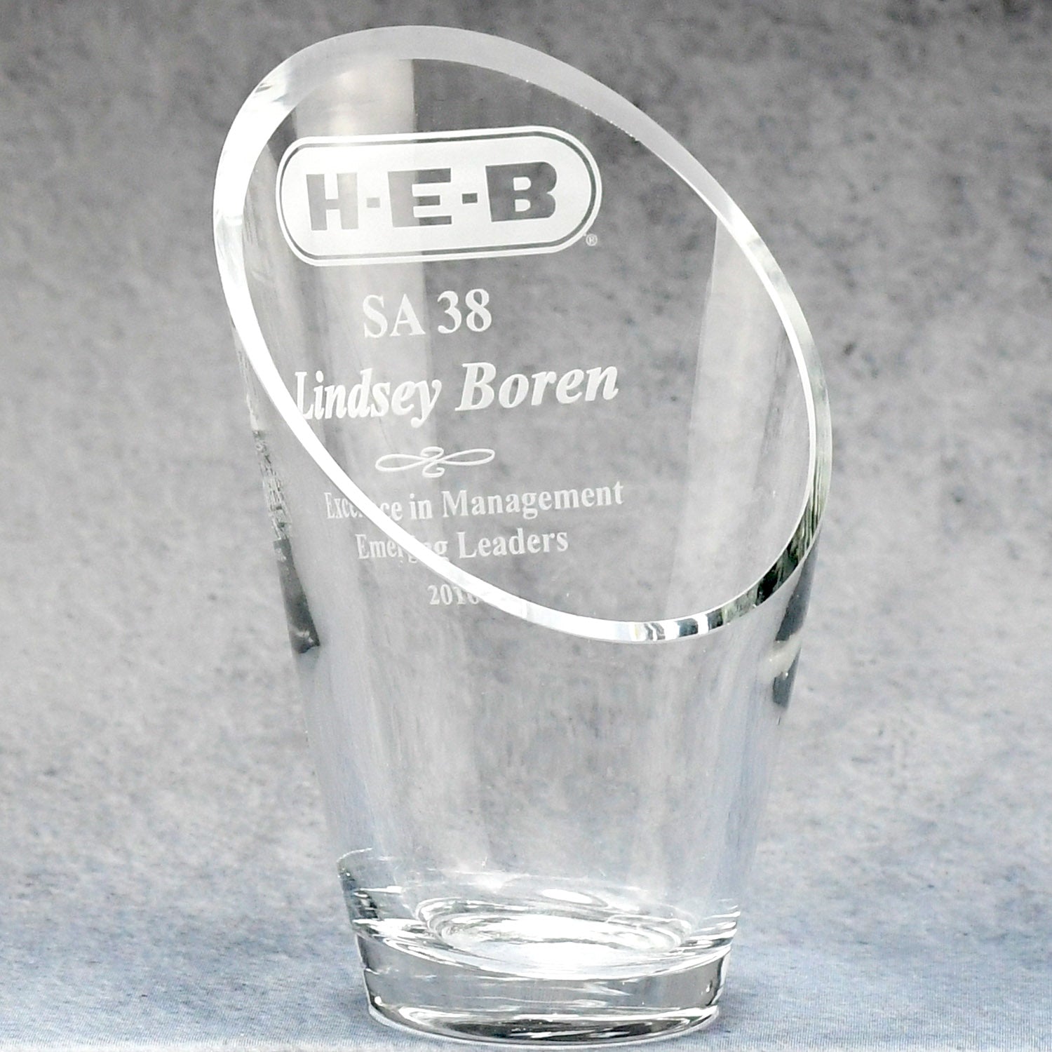 Slant Top Glass Vase