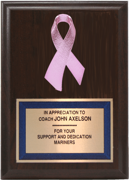 Plaque with Awareness Ribbon