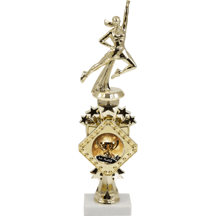 Diamond Series Riser Trophy on Marble Base