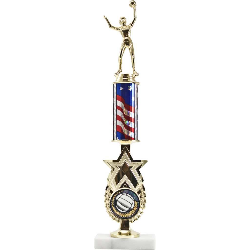 Trophy Riser Glass Exclusive Star Riser With Round Column Award Trophy