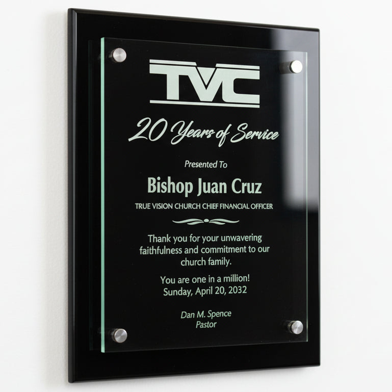 Cantebury Plaque with Stand-Out Ebony