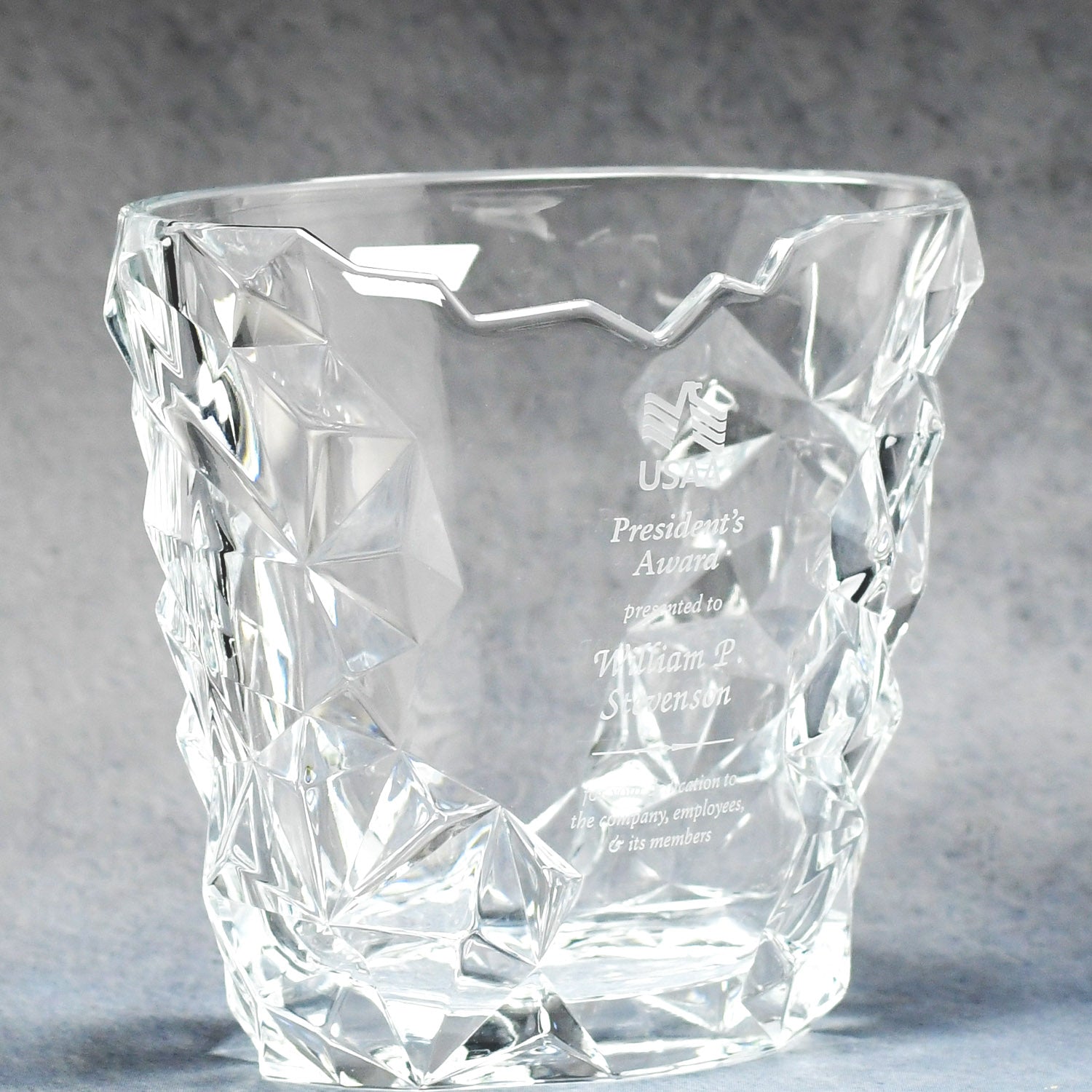 CrystaI Iceberg Vase