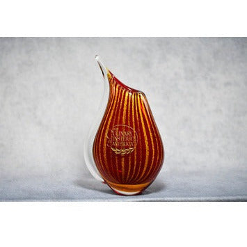 Art Glass Red/Gold Vase