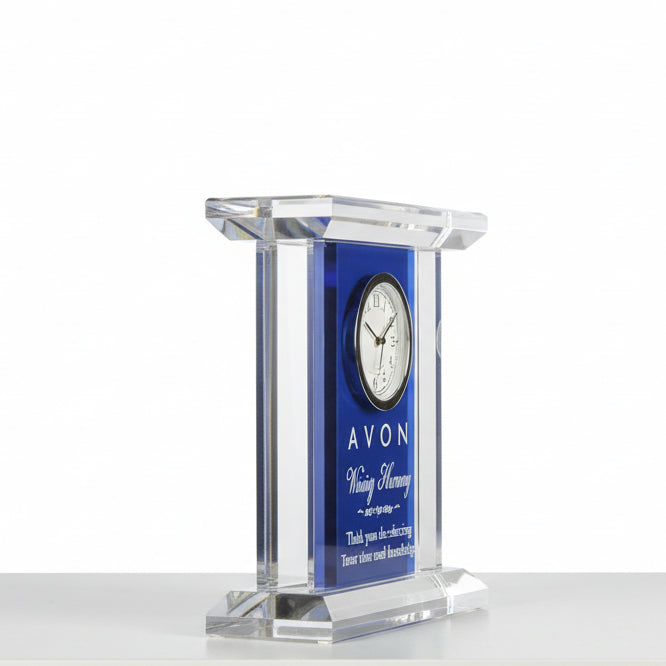 Blue/Clear Crystal Clock