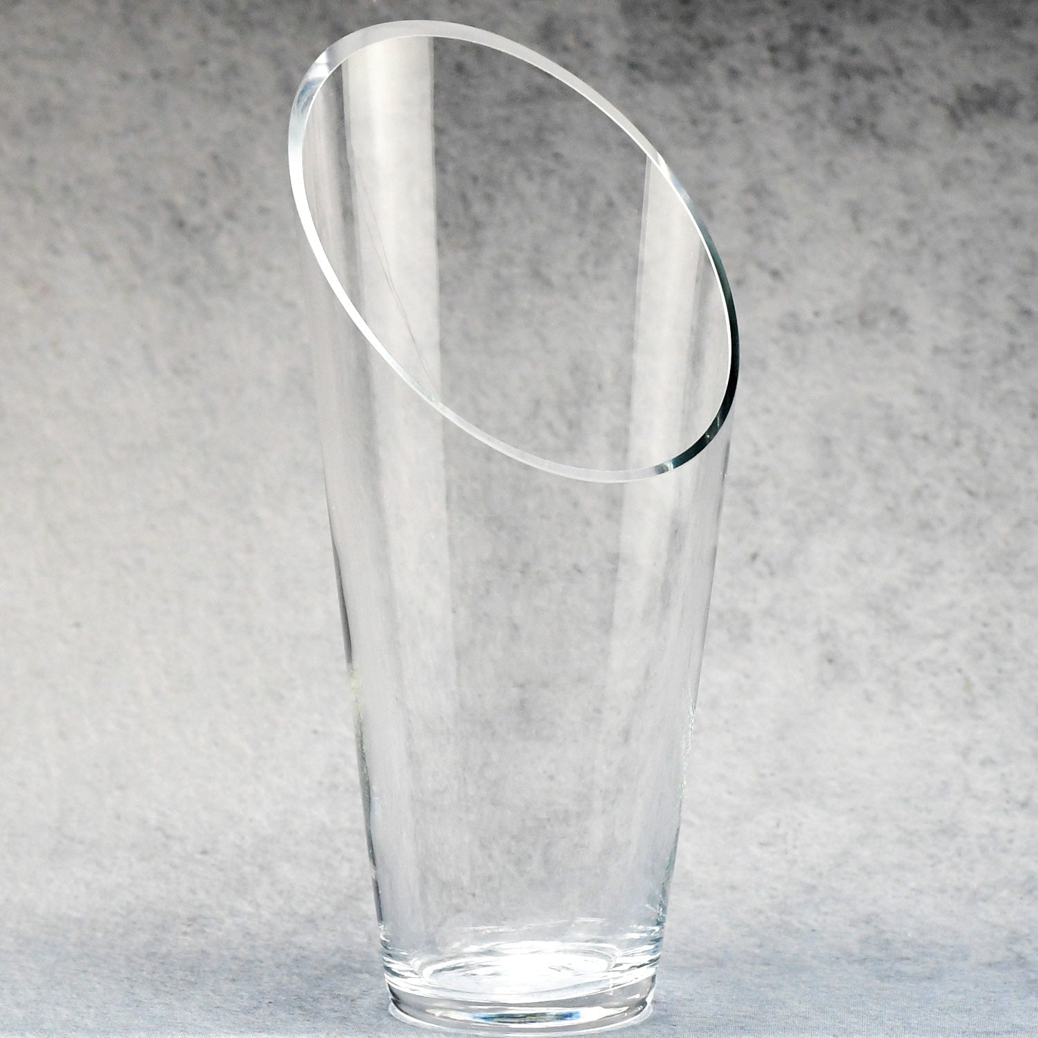 Slant Top Glass Vase
